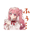 ラブリーな女の子のほっこりカフェ（個別スタンプ：12）