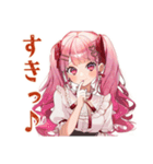 ラブリーな女の子のほっこりカフェ（個別スタンプ：34）