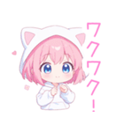 ラブリー猫耳パーカーな女の子スタンプ（個別スタンプ：11）