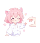 ラブリー猫耳パーカーな女の子スタンプ（個別スタンプ：13）