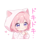 ラブリー猫耳パーカーな女の子スタンプ（個別スタンプ：37）