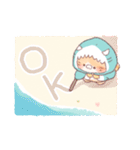 【夏】サメ！パーカー動物8（個別スタンプ：2）