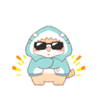 【夏】サメ！パーカー動物8（個別スタンプ：22）