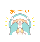 【夏】サメ！パーカー動物8（個別スタンプ：39）