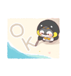 【夏】ペンギン！パーカー動物（個別スタンプ：2）