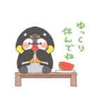 【夏】ペンギン！パーカー動物（個別スタンプ：32）