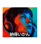 ヘッドホンで音楽を聴きながら（個別スタンプ：25）