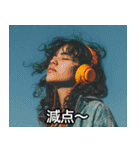 ヘッドホンで音楽を聴きながら（個別スタンプ：26）