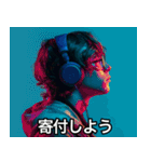 ヘッドホンで音楽を聴きながら（個別スタンプ：31）