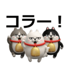 デカ動く 3D三匹の擦れねこ2（個別スタンプ：6）