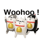 デカ動く 3D三匹の擦れねこ2（個別スタンプ：11）