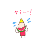 小人さんとミーちゃん～8月誕生石＆花～（個別スタンプ：4）