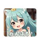 ガッツポーズ精霊みなみちゃん（個別スタンプ：3）