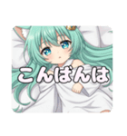 眠たいけど起きちゃうみなみちゃん（個別スタンプ：9）