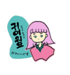 ハングルガール＿（個別スタンプ：24）