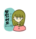 ハングルガール＿（個別スタンプ：35）