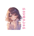 丁寧な♡女の子スタンプ（個別スタンプ：5）