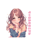 丁寧な♡女の子スタンプ（個別スタンプ：16）