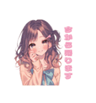 丁寧な♡女の子スタンプ（個別スタンプ：36）
