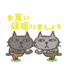 ねこがいる。前を向くの。（個別スタンプ：13）