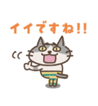 ねこがいる。前を向くの。（個別スタンプ：16）