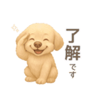 ふわもこ犬の色々使える基本スタンプ16種（個別スタンプ：2）