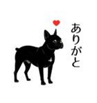 LOVE 黒いフレブル（個別スタンプ：3）