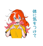ポップな女の子の体調連絡（個別スタンプ：12）