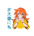 ポップな女の子の体調連絡（個別スタンプ：13）