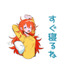 ポップな女の子の体調連絡（個別スタンプ：14）