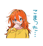 ポップな女の子の体調連絡（個別スタンプ：21）