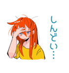 ポップな女の子の体調連絡（個別スタンプ：30）