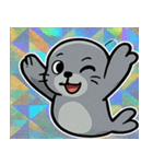 キラキラシール風アシカ@SFW（個別スタンプ：1）