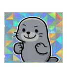 キラキラシール風アシカ@SFW（個別スタンプ：2）