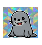 キラキラシール風アシカ@SFW（個別スタンプ：3）