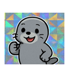 キラキラシール風アシカ@SFW（個別スタンプ：6）