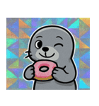 キラキラシール風アシカ@SFW（個別スタンプ：9）