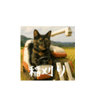 台湾猫の米作りと日本酒造り（日本語）（個別スタンプ：11）