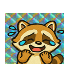 キラキラシール風アライグマ@SFW（個別スタンプ：1）