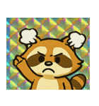 キラキラシール風アライグマ@SFW（個別スタンプ：2）