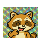 キラキラシール風アライグマ@SFW（個別スタンプ：5）