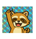 キラキラシール風アライグマ@SFW（個別スタンプ：6）