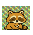 キラキラシール風アライグマ@SFW（個別スタンプ：7）