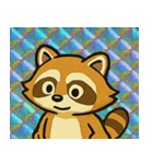 キラキラシール風アライグマ@SFW（個別スタンプ：8）