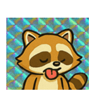 キラキラシール風アライグマ@SFW（個別スタンプ：9）