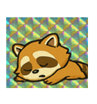 キラキラシール風アライグマ@SFW（個別スタンプ：10）