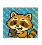 キラキラシール風アライグマ@SFW（個別スタンプ：11）