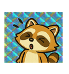 キラキラシール風アライグマ@SFW（個別スタンプ：14）