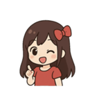 七夕の女の子物語（個別スタンプ：5）
