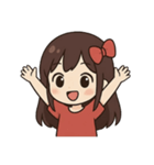 七夕の女の子物語（個別スタンプ：12）